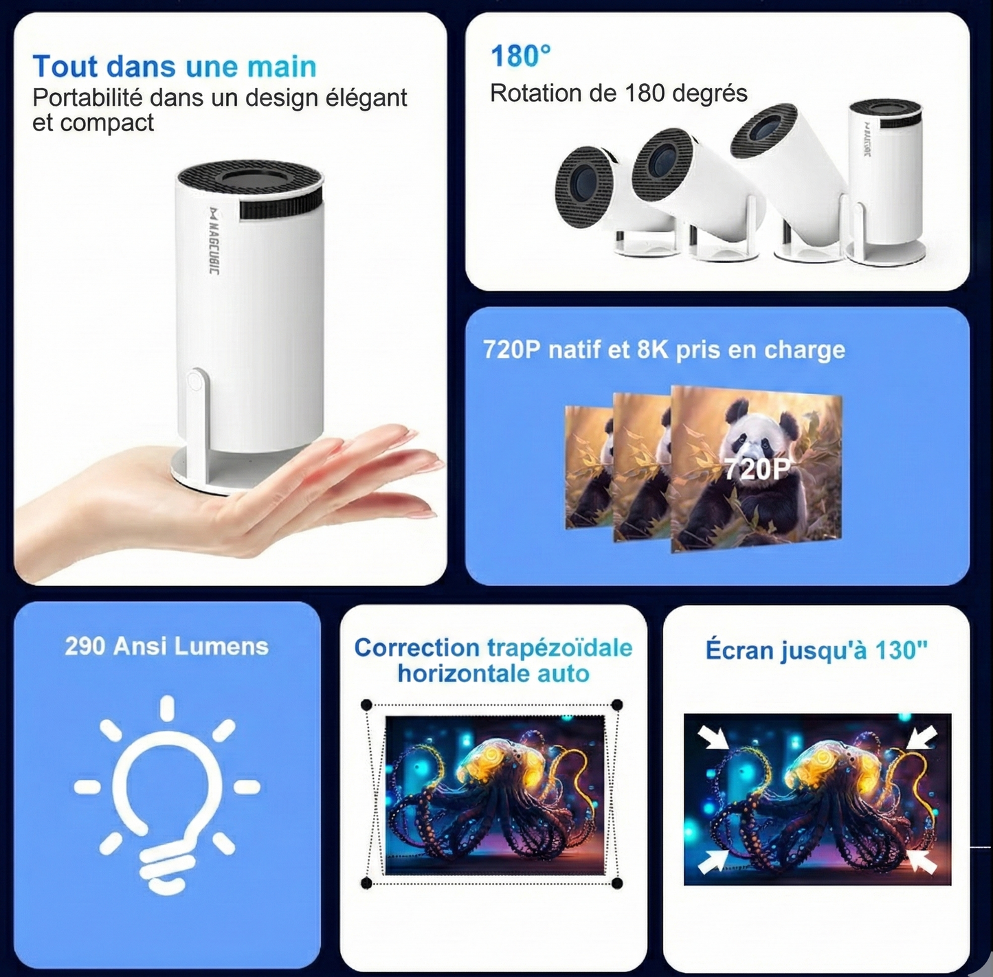 Projecteur HY300 Pro 8K | LevelUp Store